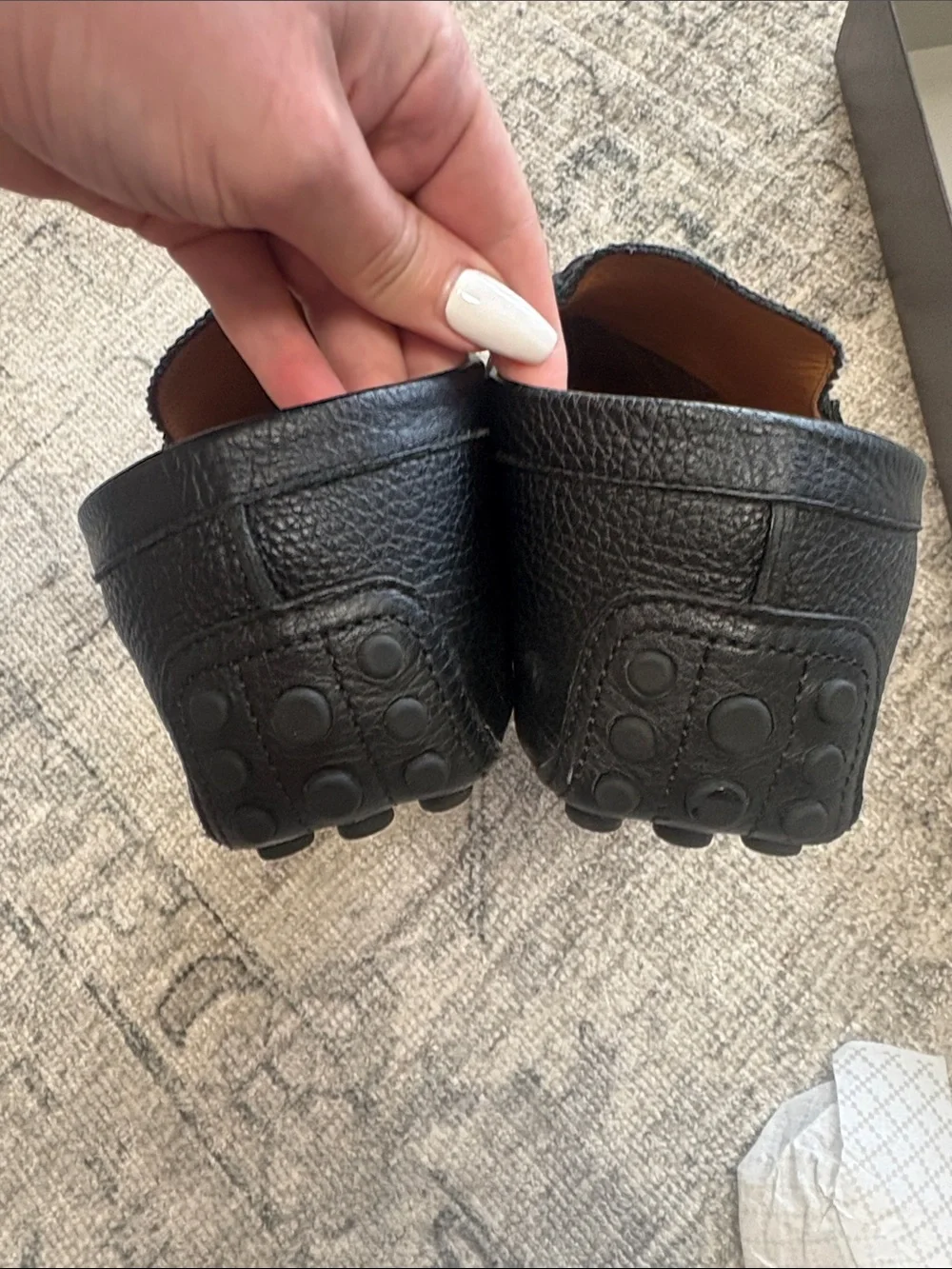 Gucci Black Leather Horsebit Loafers with Green-Red Web Trim